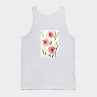 Three Wispy Flowers Tank Top